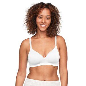 NWT WARNERS White Blissful Super Soft Wireless Lightly Lined Comfort Bra
